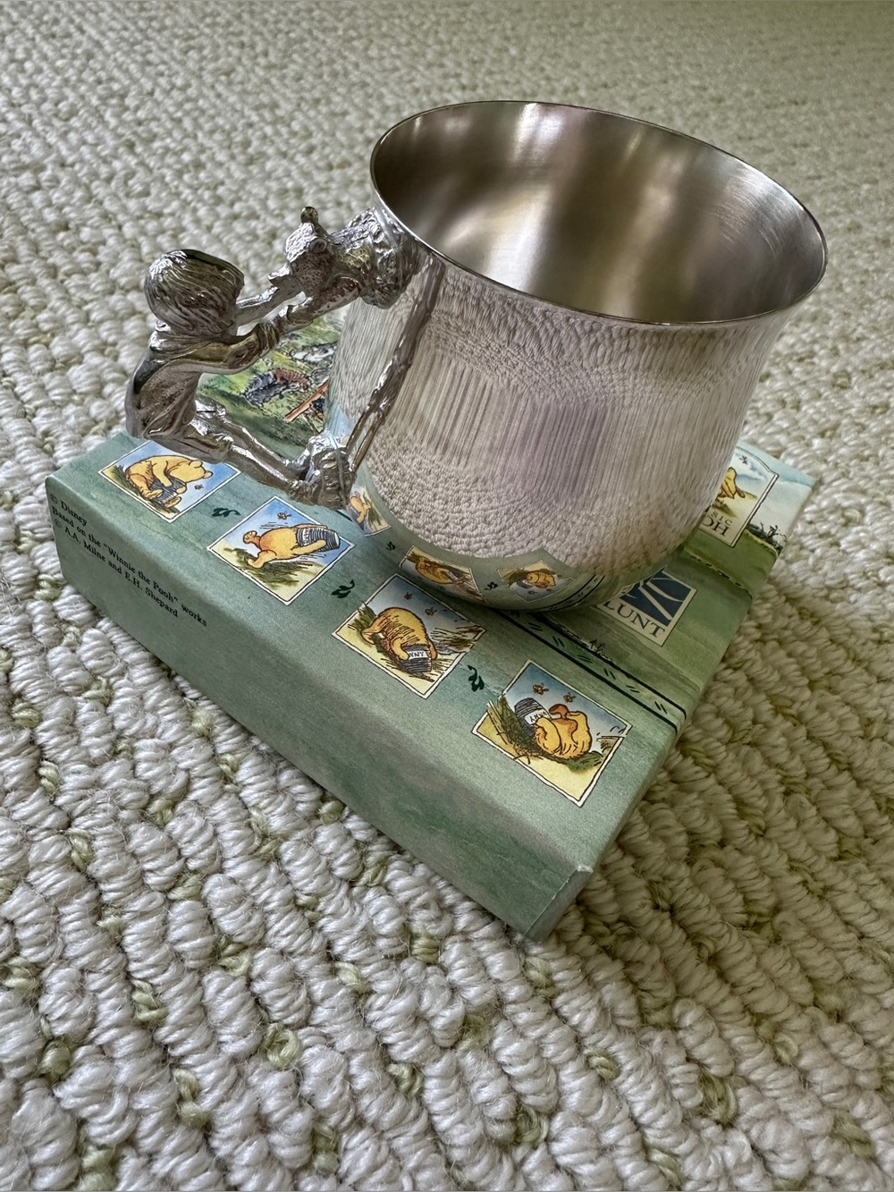 Lunt Disney Winnie the Pooh Christopher Robin Silverplate Baby Cup W500 Box